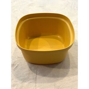 Tupperware Harvest Gold Yellow Square Microwave Steamer Base‎ 888-12 Vintage